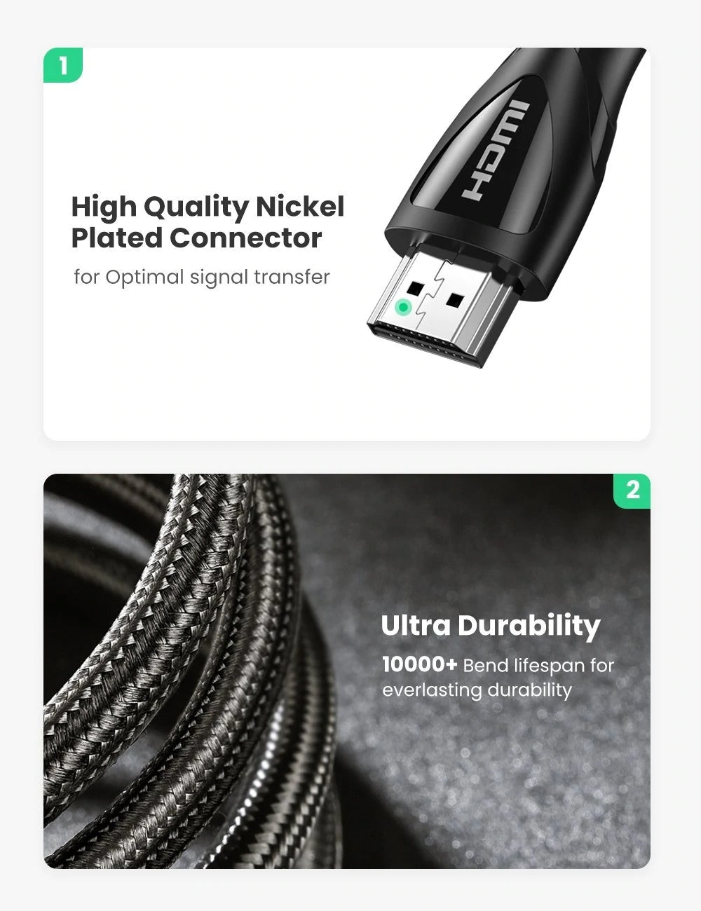 80401 8K Ultra HD HDMI 2.1 Cable | 1M