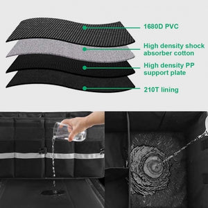 80710 Multifunctional Car Trunk Organizer | Black