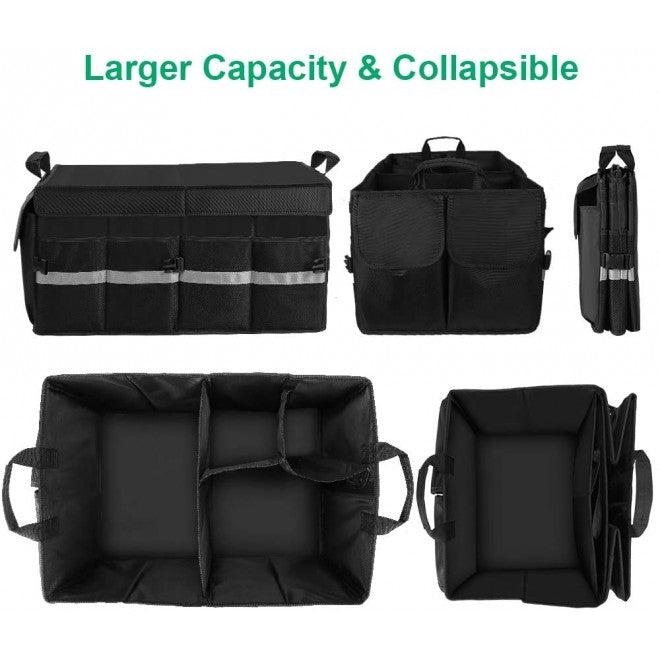 80710 Multifunctional Car Trunk Organizer | Black