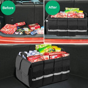 80710 Multifunctional Car Trunk Organizer | Black