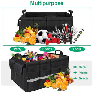 80710 Multifunctional Car Trunk Organizer | Black