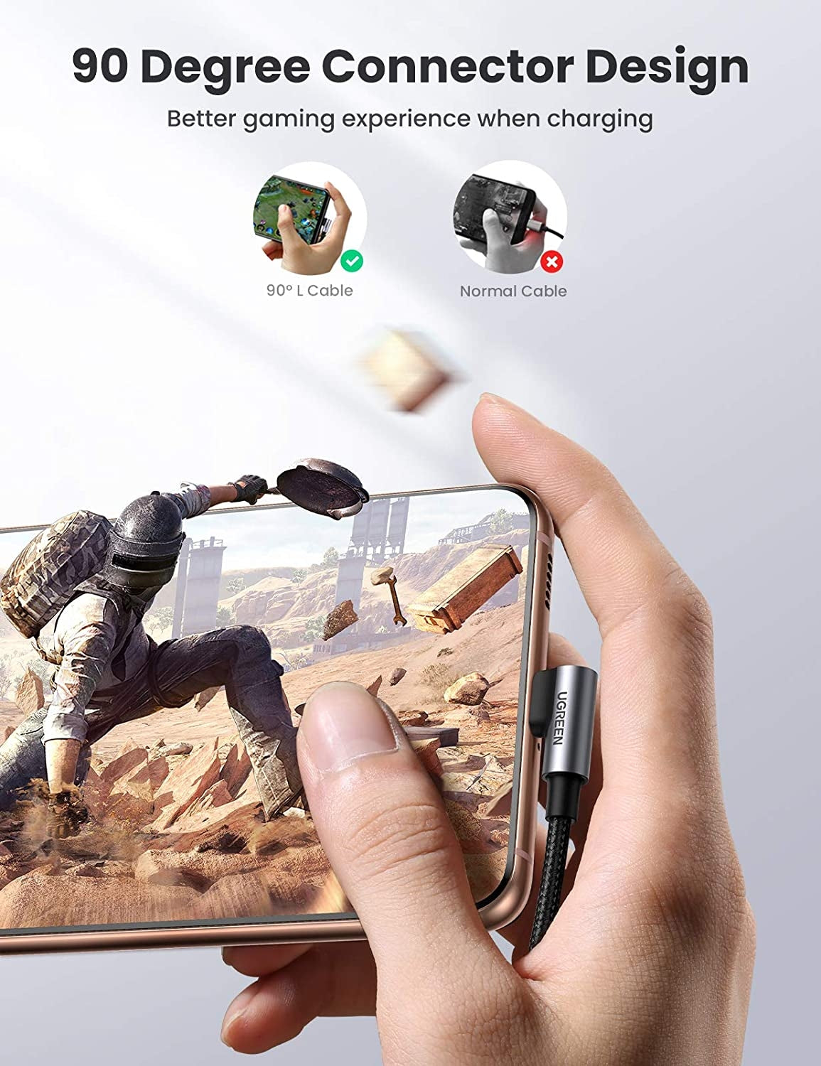 80714 USB-C 2.0 to Angle USB-C Cable | 3M | Black