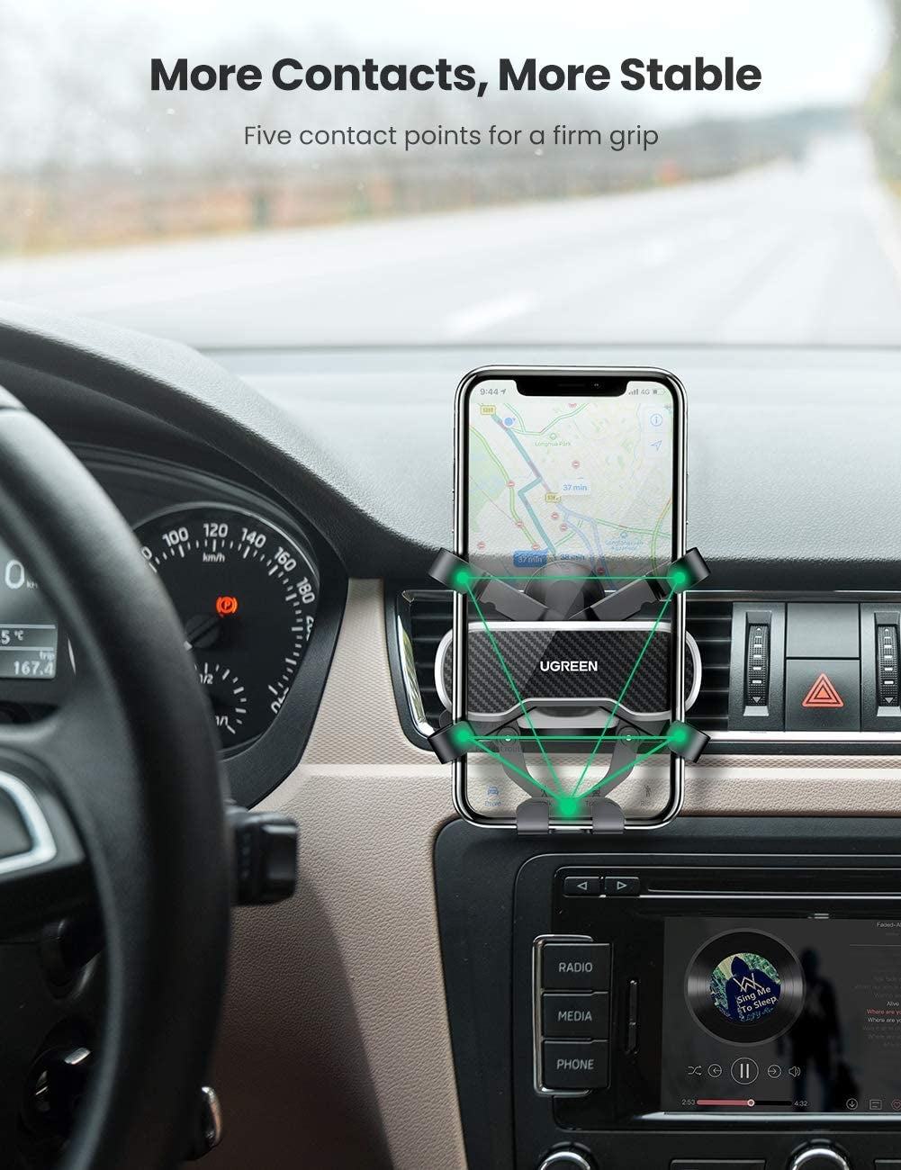 80871 Gravity Phone Holder for Car | with Hook