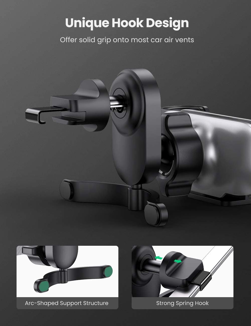 80871 Gravity Phone Holder for Car | with Hook