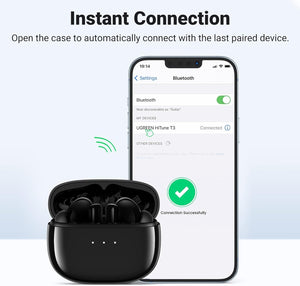UGREEN 90401 HiTune T3 Active Noise-Cancelling Wireless Earbuds | Black
