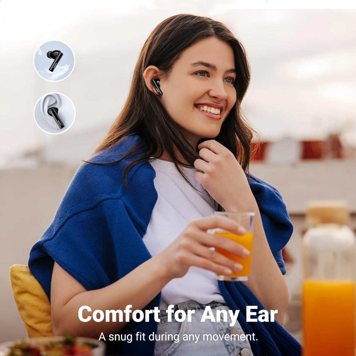 UGREEN 90401 HiTune T3 Active Noise-Cancelling Wireless Earbuds | Black