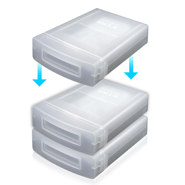 External 3.5" IDE SATA HDD Anti-Static Storage Box | Clear