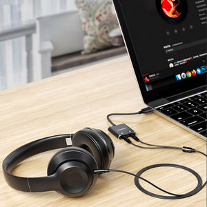 CA152 USB to 3.5mm Audio and Microphone Sound Card Adapter for TRS or TRRS Headset with Mic