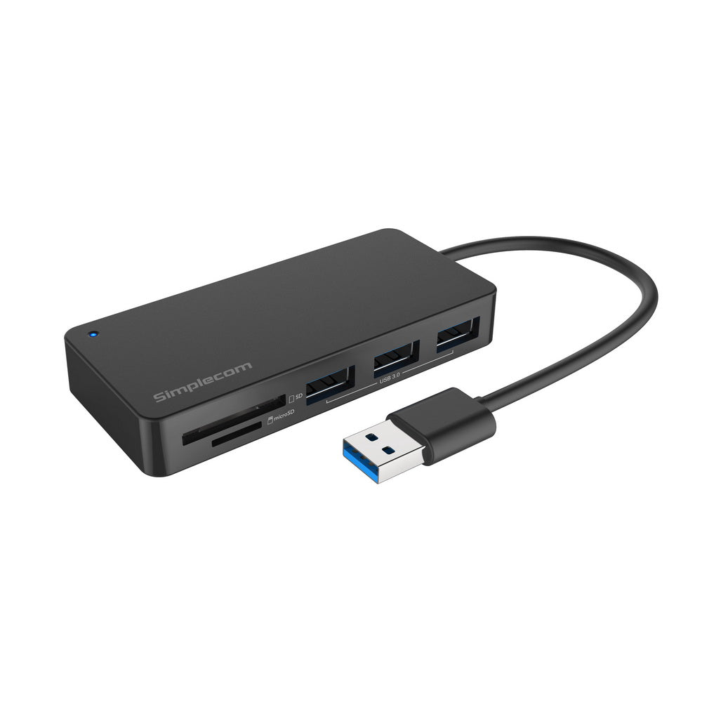 CH368 3-Port USB 3.0 Hub with Dual Slot SD/MicroSD Card Reader