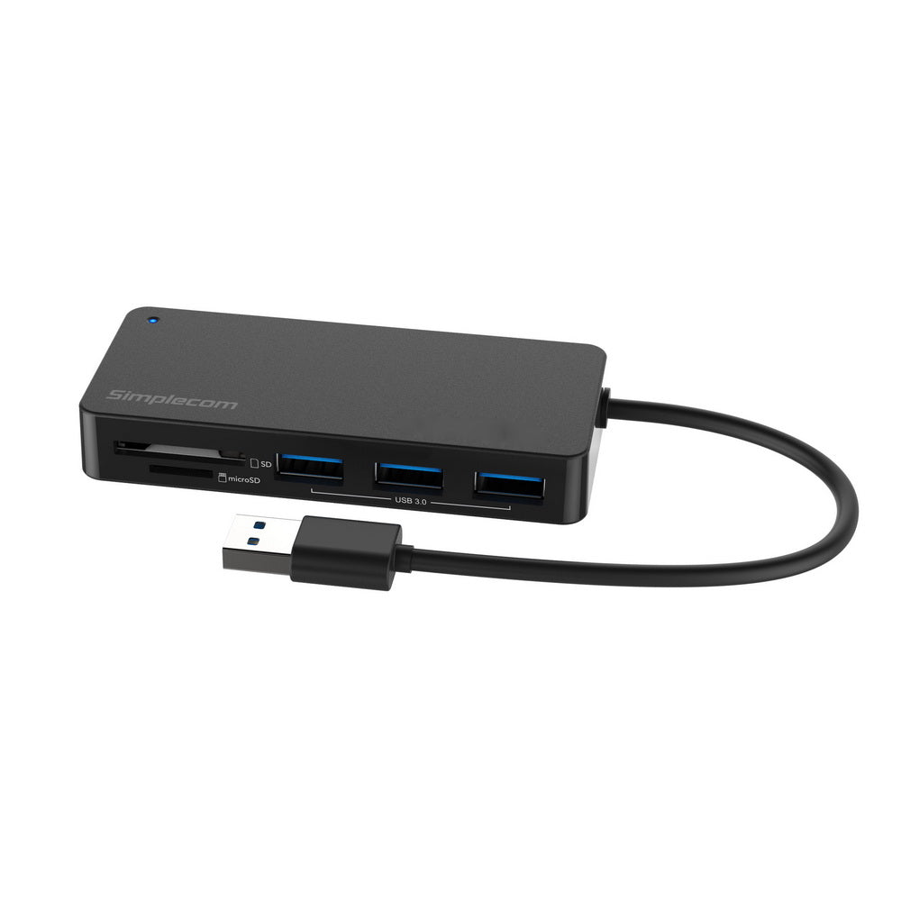 CH368 3-Port USB 3.0 Hub with Dual Slot SD/MicroSD Card Reader