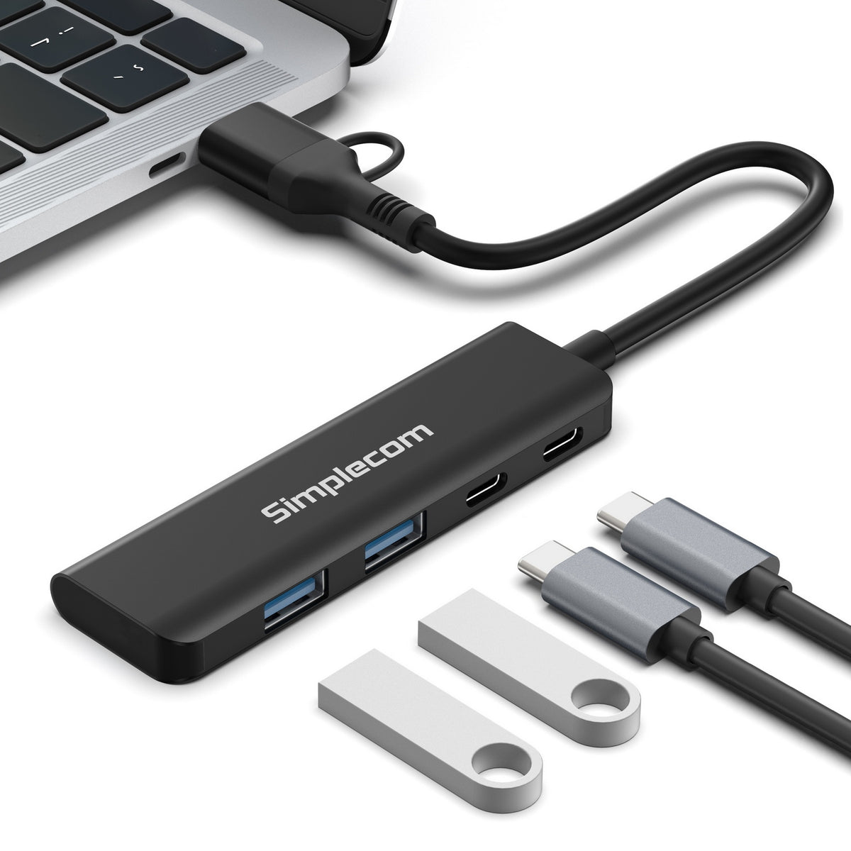 CH385 SuperSpeed USB-A & USB-C 4-Port Combo Hub | USB 3.2 Gen 1