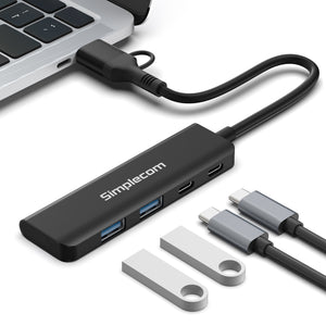 CH385 SuperSpeed USB-A & USB-C 4-Port Combo Hub | USB 3.2 Gen 1