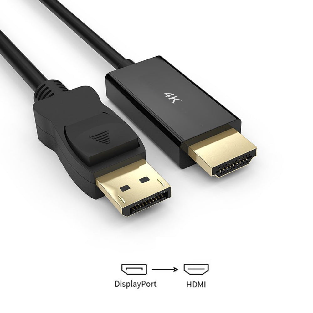 DA201 4K DisplayPort to HDMI Cable 2160P Ultra HD 1.8M | High-Speed | 4K Resolution Support