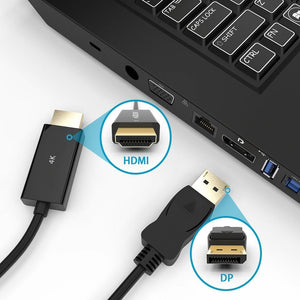 DA201 4K DisplayPort to HDMI Cable 2160P Ultra HD 1.8M | High-Speed | 4K Resolution Support