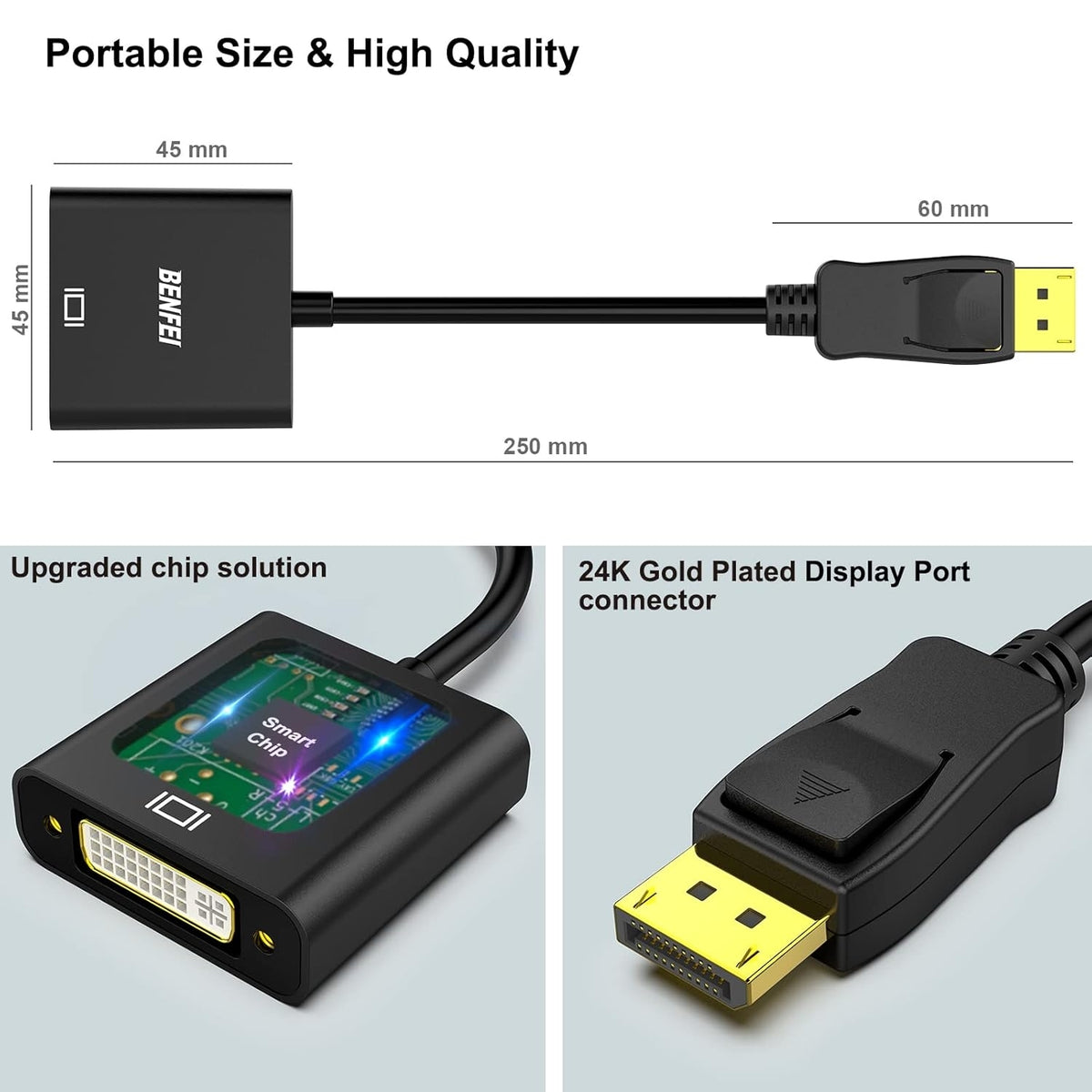 DisplayPort to DVI Adapter | DVI-D Single Link