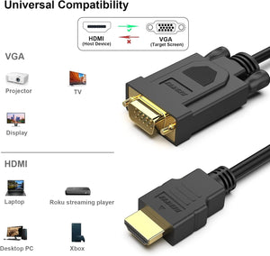 HDMI to VGA Cable | Male to Male | 1.8M