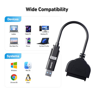 2in1 USB-C/USB 3.0 to SATA III Hard Drive Adapter