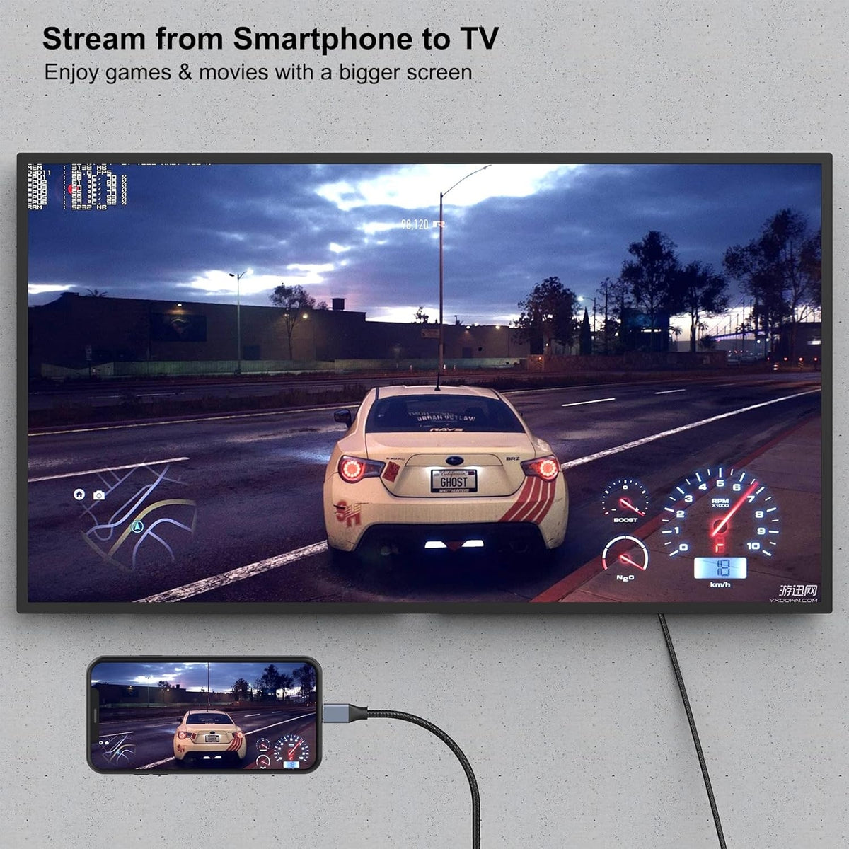 USB-C to DisplayPort Cable | 3M (10 Feet) | 8K@60Hz, 4K@144Hz