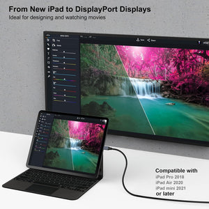 USB-C to DisplayPort Cable | 3M (10 Feet) | 8K@60Hz, 4K@144Hz