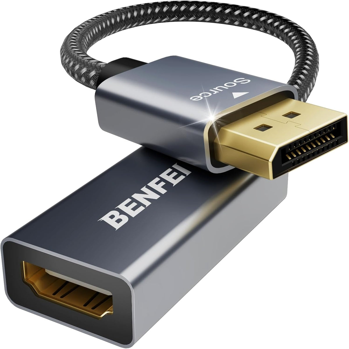 4K DisplayPort to HDMI Adapter | 2K 60Hz, 1080p 120Hz | Uni-Directional | DisplayPort to HDMI Converter