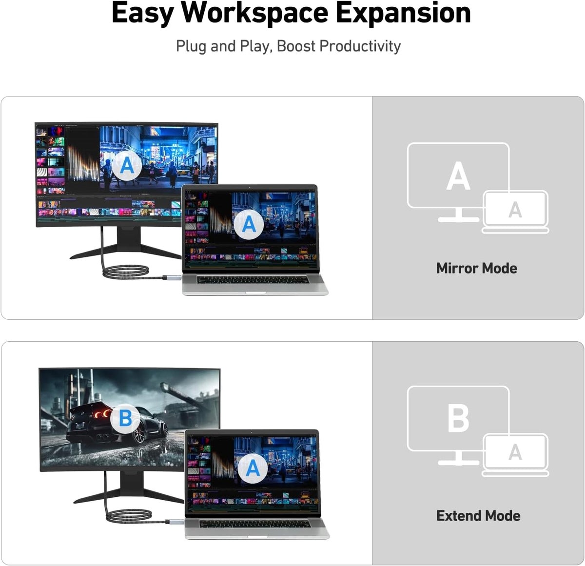 4K DisplayPort to HDMI Cable | 3m