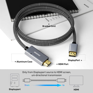 4K DisplayPort to HDMI Cable | 3m