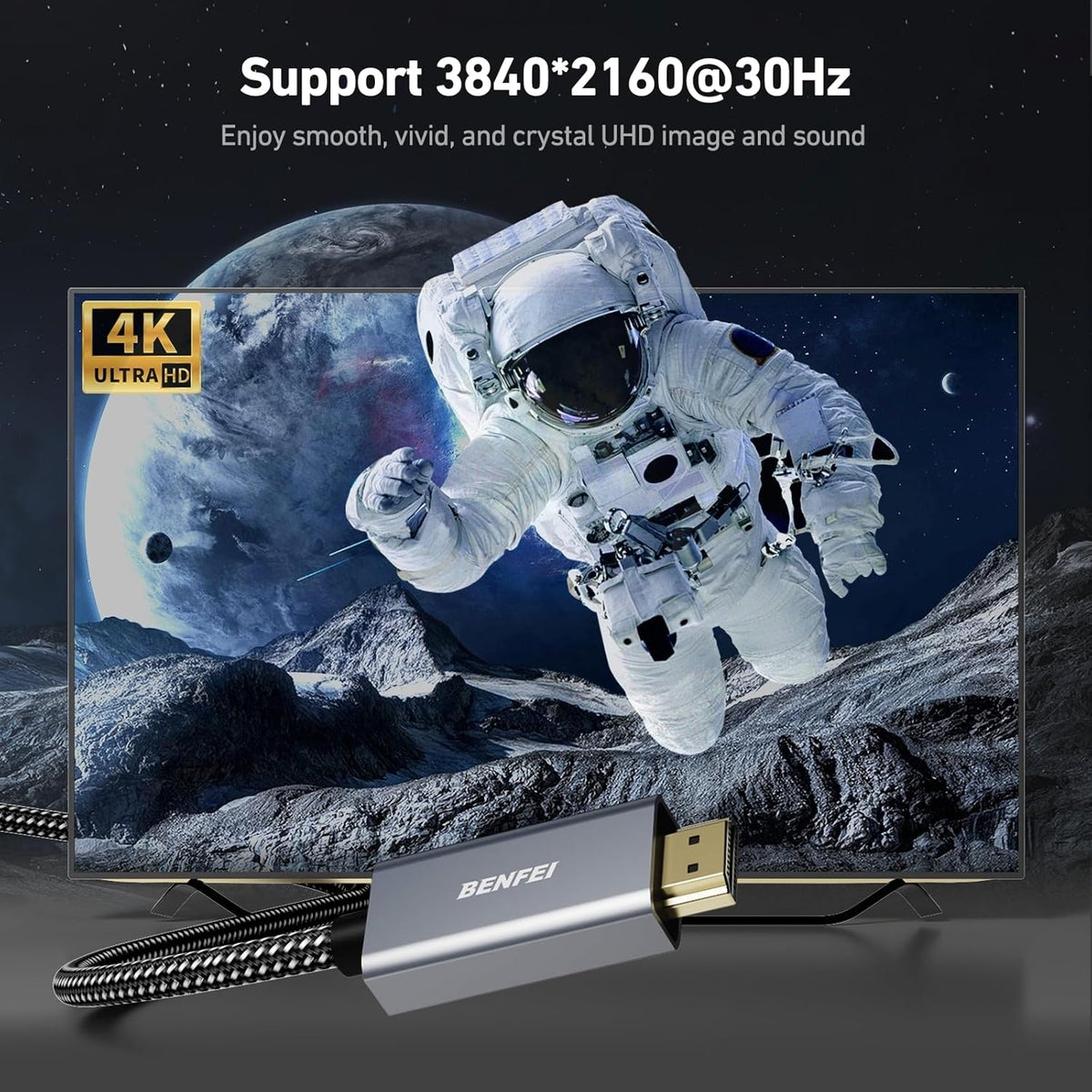 4K DisplayPort to HDMI Cable | 90cm