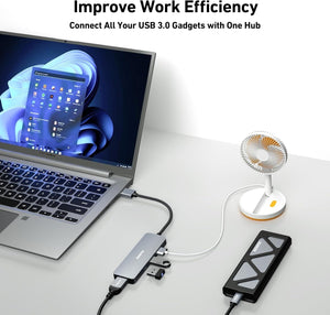 USB 3.0 4-Port Hub | USB A Splitter | Ultra-Slim