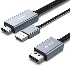 HDMI to DisplayPort Cable | 1.8M (6 Feet)