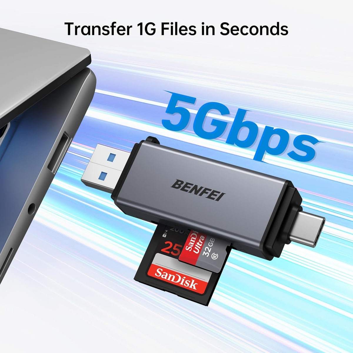 SD Card Reader | USB C to SD Micro SD Card Memory Card Adapter