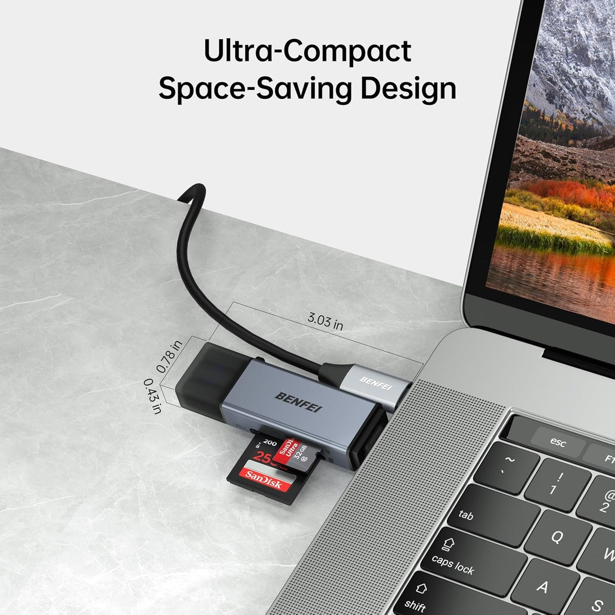 SD Card Reader | USB C to SD Micro SD Card Memory Card Adapter