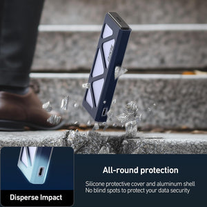 M.2 SSD Enclosure | USB3.2 Gen2 | 10Gbps | Tool-Free for NVME B & M Keys | Size 2230/2242/2260/2280 SSDs