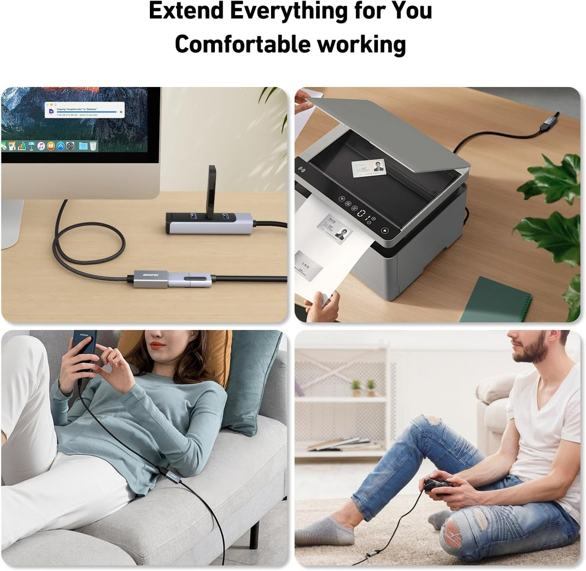 USB3.0 AM to AF Extension Cable | 1M