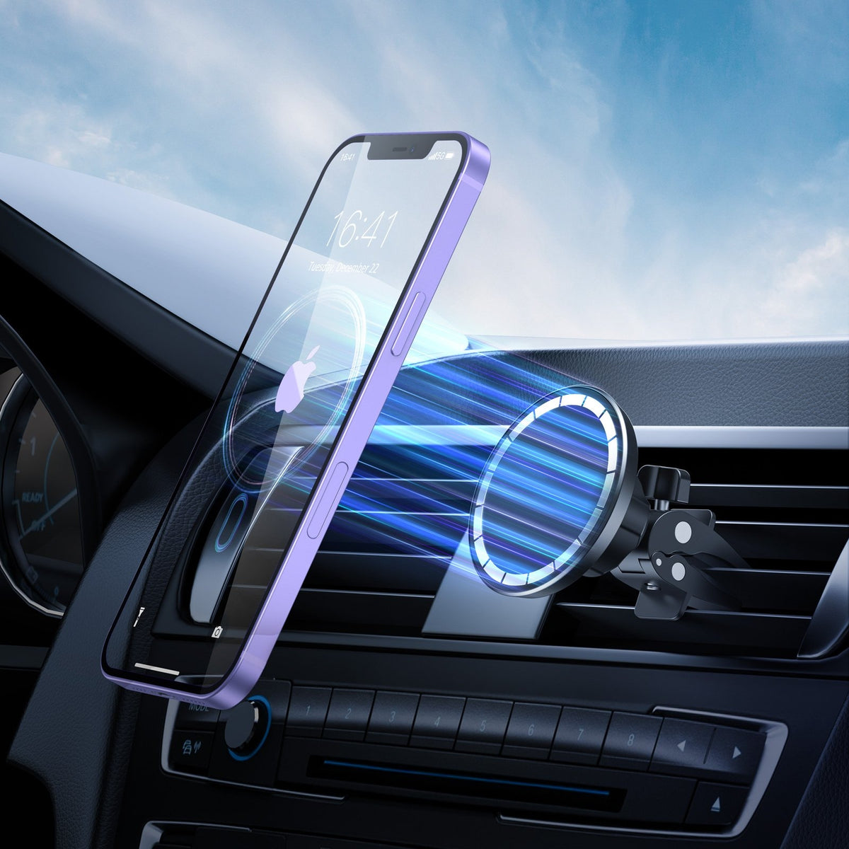 AT0004 MagSafe iPhone 12 Magnetic Car Mount | Car Air Vent Phone Holder