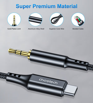 AUX006 Type-C to 3.5mm Audio Cable | 1M