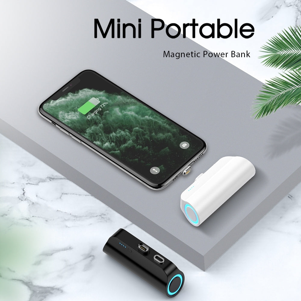 CHOETECH B660-BK | 3000mAh Mini Power Bank | 3 Magnetic Connectors | Black