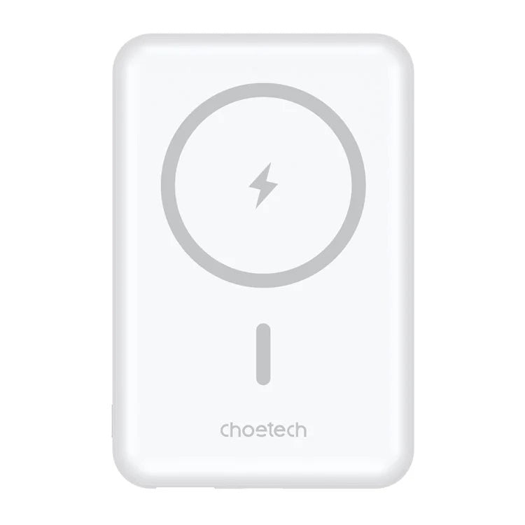 B662-WH USB-A + USB-C + Wireless Magnetic Power Bank | 5000mAh | White