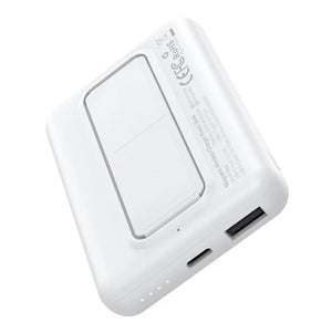 B662-WH USB-A + USB-C + Wireless Magnetic Power Bank | 5000mAh | White