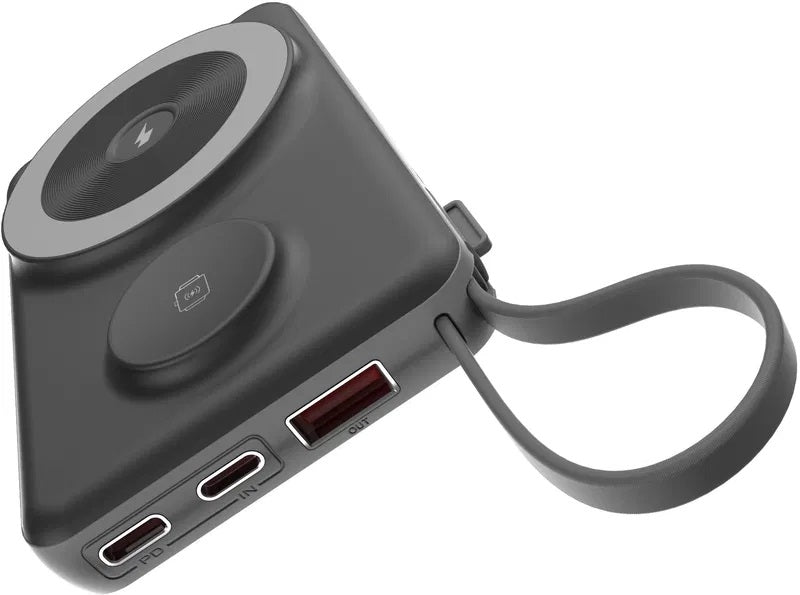B695-BK 10000mAh 22.5W USB-A + USB-C x 2 | MagLeap Wireless Charge Power Bank | Black