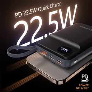B696-BK 20000mAh 22.5W USB-A + USB-C x 2 | MagLeap Wireless Charge Power Bank | Black