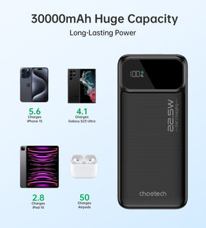 CHOETECH B731 | 40000mAh Power Bank | PD22.5W | Digital Display