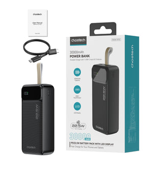 CHOETECH B731 | 40000mAh Power Bank | PD22.5W | Digital Display