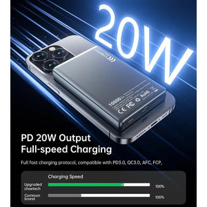 B739-BK 20W Slim USB-C 10000mAh Magnetic Power Bank | Black