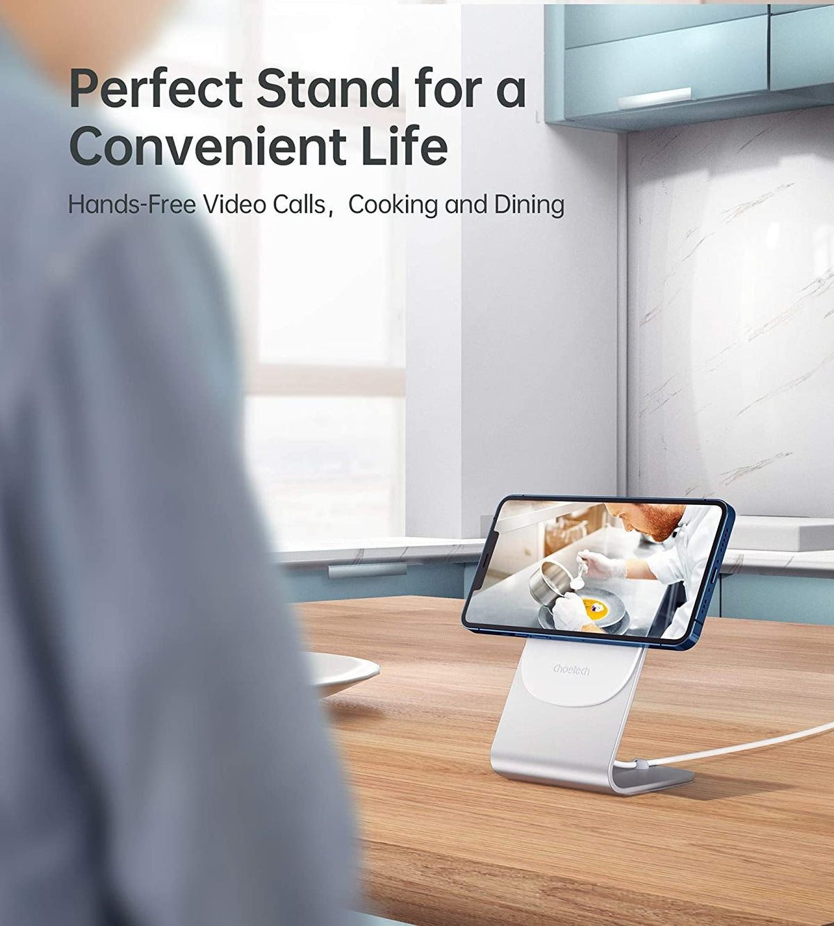 H046 Phone Stand for MagSafe Charger | Aluminum | Stand Only