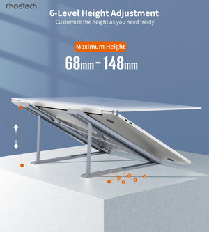 H055-GY Aluminum Foldable Laptop Stand
