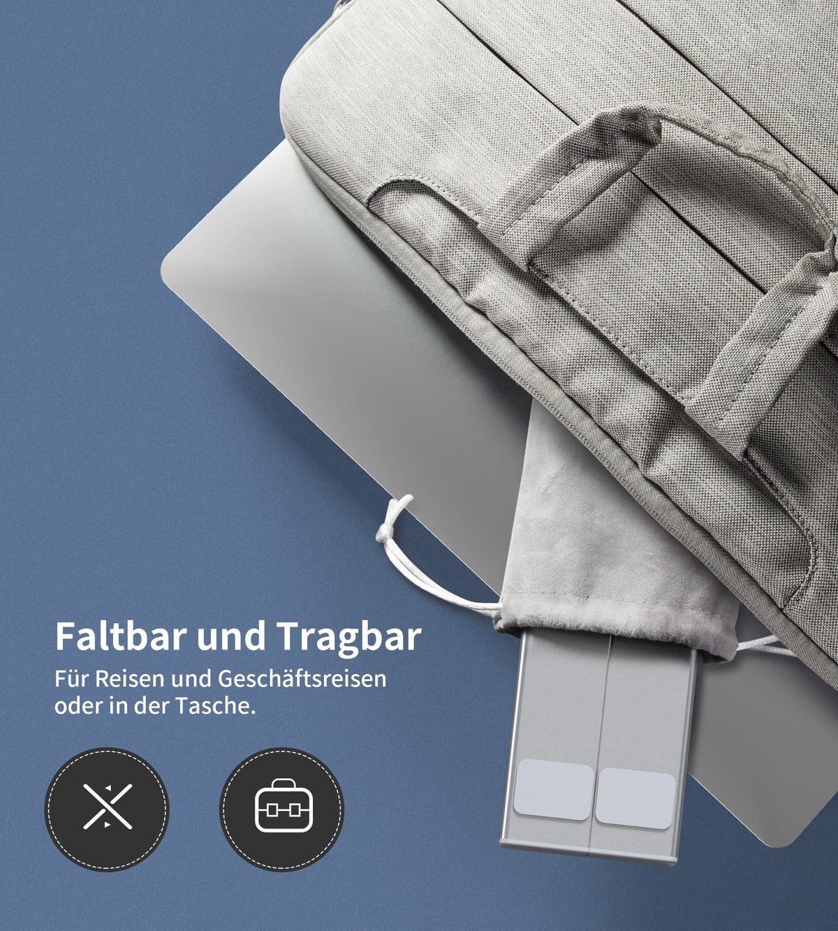 HUB-M48 7-in-1 Hub + Foldable Laptop Stand | USB-C to HDMI 4K | USB-A | TF&SD | USB-C with PD Charging