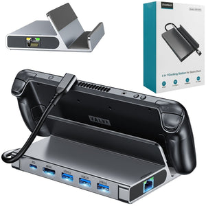 HUB-M50 6-in-1 USB-C 100W Aluminum Steam Deck Docking Station