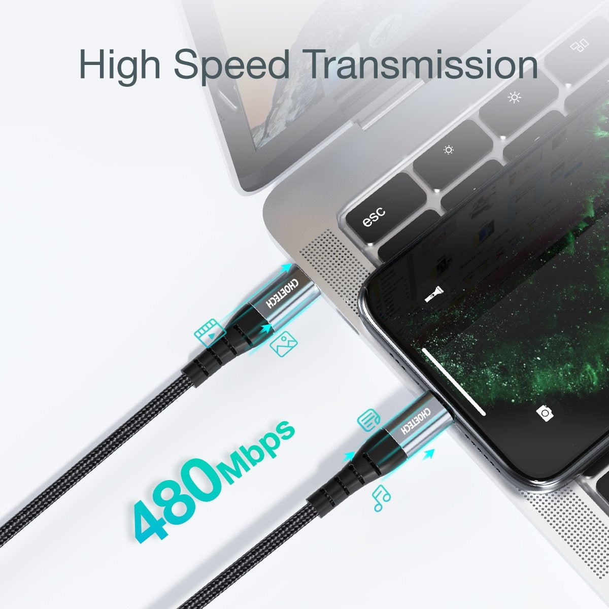 IP0041 USB-C to iPhone MFi Certified Cable | 2M