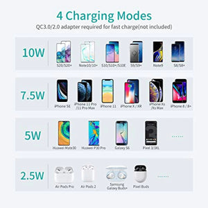 MIX00087 (T524S + T511S) Qi 10W/7.5W Fast Wireless Charging Stand and Pad
