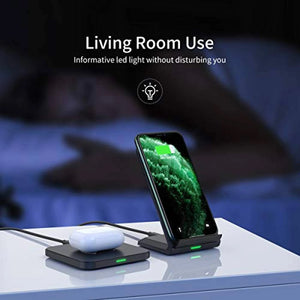 MIX00087 (T524S + T511S) Qi 10W/7.5W Fast Wireless Charging Stand and Pad